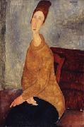 Amedeo Modigliani Jeanne Hebuterne with Yellow Sweater Spain oil painting artist